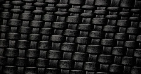 Black Leather Woven Texture. Seamless loop. Stock Footage 290195937