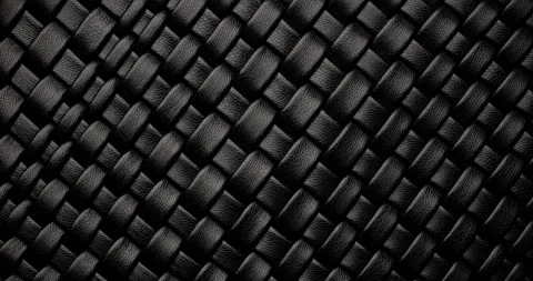 Black Leather Woven Texture. Seamless loop. Stock Footage 294046568