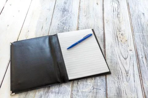 Black leather wrapper Stock Photos