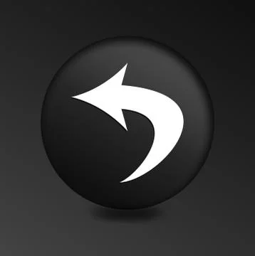 Black left arrow icon. Stock Illustration