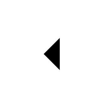 Black left arrow icon isolated on a transparent background Stock Illustration