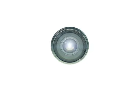 Black lens view front side isolate Stock Photos