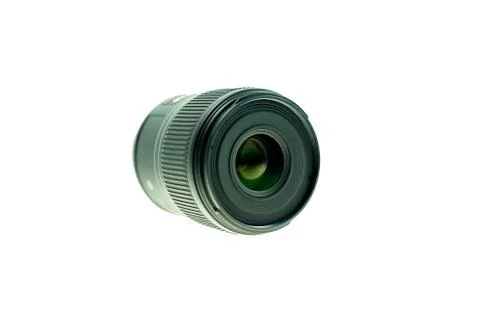 Black lens view front side isolate Stock Photos