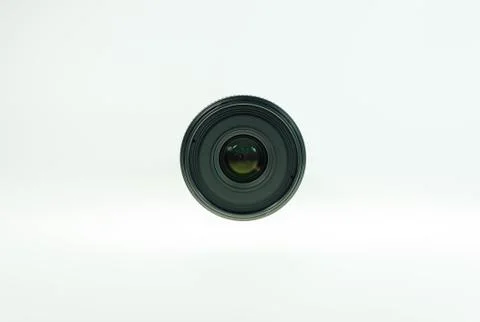 Black lens view front side isolate Stock Photos