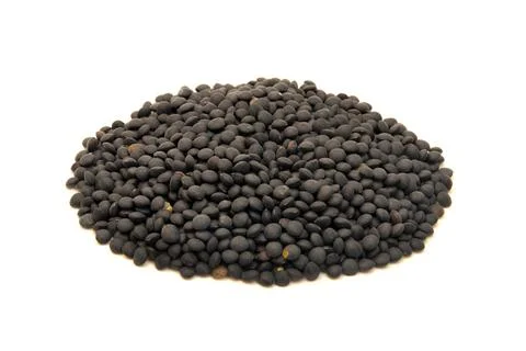 Black lentils Stock Photos