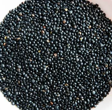 Black Lentils Texture Stock Photos