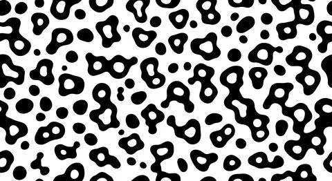 Black leopard print pattern on white Stock Illustration