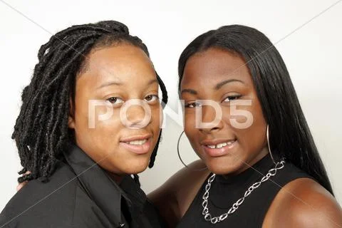 Black lesbian couple (3) Stock Photos