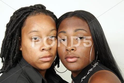 Black lesbian couple (4) Stock Photos