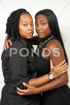 Black lesbian couple (5) Stock Photos