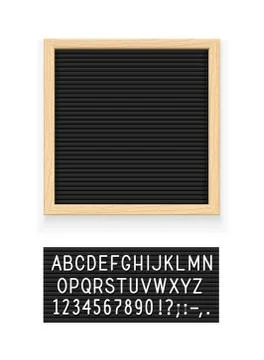 Black letter board Stock Illustration