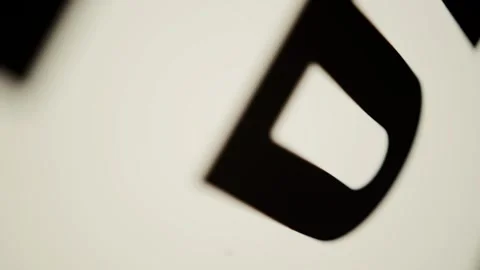 Black letters on white background for vision testing. Vision testing chart Stock Footage 320603347