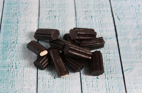 Black Licorice Candy Stock Photos