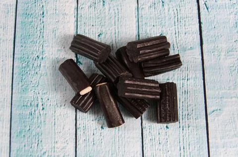 Black Licorice Candy Stock Photos