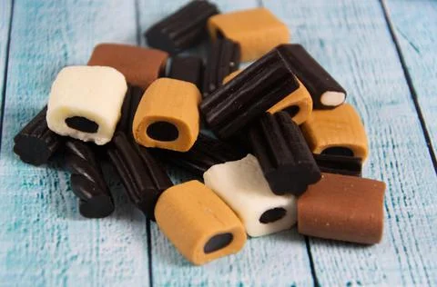 Black Licorice Candy Stock Photos