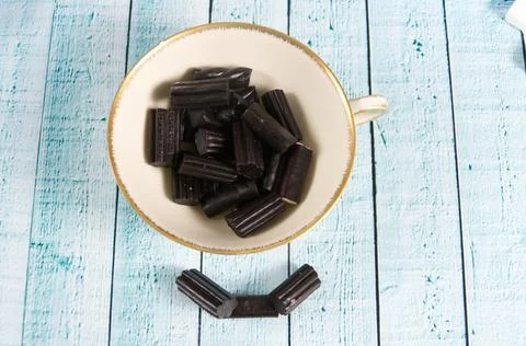 Black Licorice Candy Stock Photos