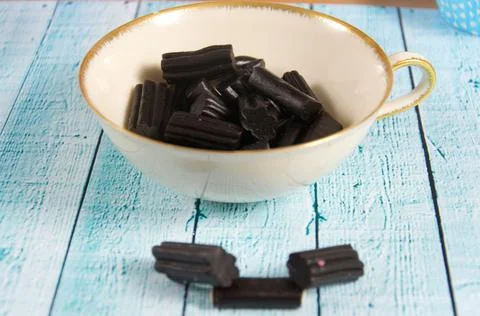 Black Licorice Candy Stock Photos