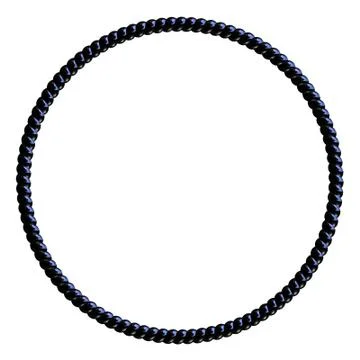 Black Licorice circle frame isolated on white Stock Illustration