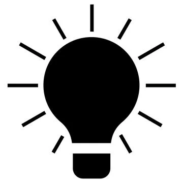 Black light bulb vector icon did you know banner for web. Stock Illustration