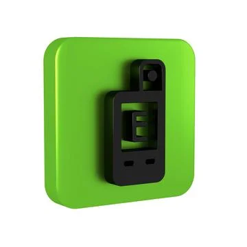 Black Light meter icon isolated on transparent background. Hand luxmeter. E.. Ilustración de archivo