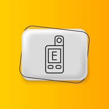 Black Light meter icon isolated on yellow background. Hand luxmeter. Exposu.. Stock Illustration