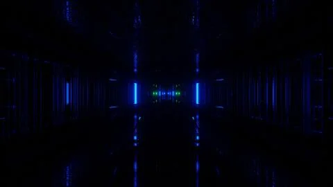 Black Light Security Information Center 4k uhd 3d illustration background Stock Illustration