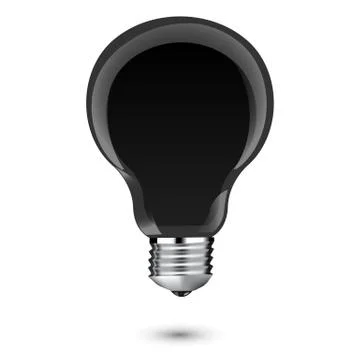 Black lightbulb, solid illustration Stock Illustration