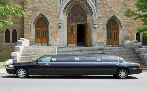 Black limo 스톡 사진