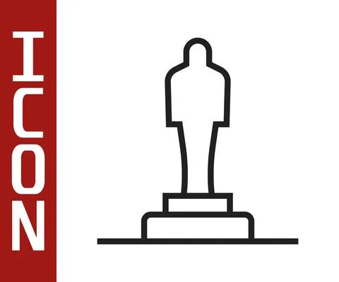 Black line 3D printer model icon isolated on white background. 3d printing Stock Illustration