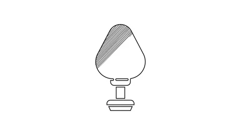 Black line Anal plug icon isolated on white background. Butt plug sign.  Fetish