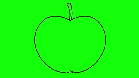 Black line apple green Video stock 281555210