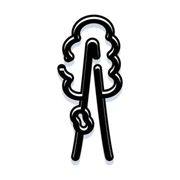 Black line art icon of a vegetable Illustrazione stock