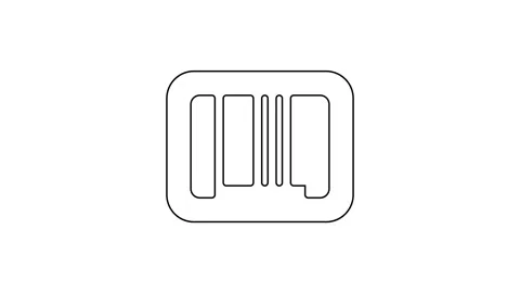 Black line Barcode icon isolated on white background. 4K Video motion graphic Stock Footage 167513951
