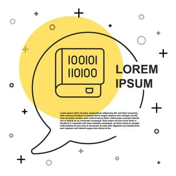 Black line Books about programming icon isolated on white background. Program Stock Illustration