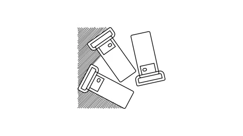 Black line Cartridges icon isolated on white background. Shotgun hunting Stock Footage 201518696