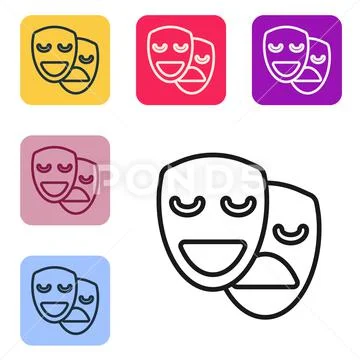 Comedy and tragedy theatrical masks Royalty Free Vector