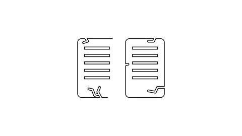 Black line The commandments icon isolated on white background. Gods law concept Video stock 160232813