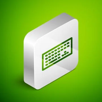 Black line Computer keyboard icon isolated on white background. PC component Stock-Illustration