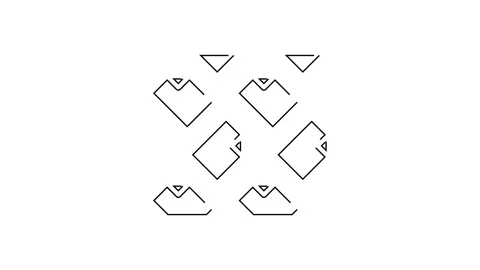 Black line Data stream icon isolated on white background. 4K Video motion Stock Footage 144504160