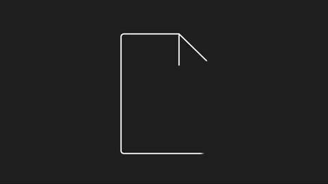 Black line Document icon isolated on white Stock Footage 135558547