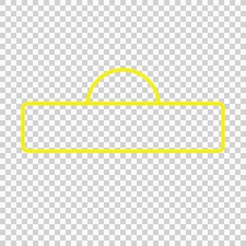 Black Line Drawing Of A Rectangle And Semi shape circle 스톡 일러스트