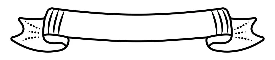 Black line empty banner Stock Illustration