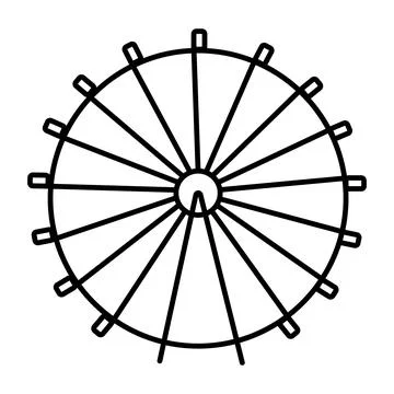 Black line ferris wheel Stock Illustration