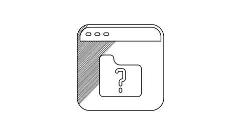 Black line File missing icon isolated on... | Stock Video | Pond5