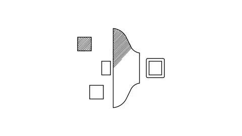 Black line Filter setting icon isolated on white background. 4K Video motion Stock Footage 201517967