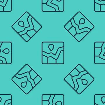 Black line Graph, chart, diagram, infographic icon isolated seamless pattern on Stock Illustration