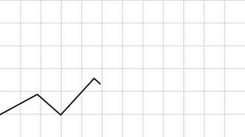 Black line graph showing upward trend growth Stock Footage 331072285