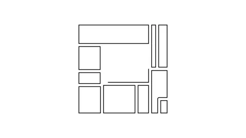 Black line House Edificio Mirador icon isolated on white background. Mirador Stock Footage 160273635