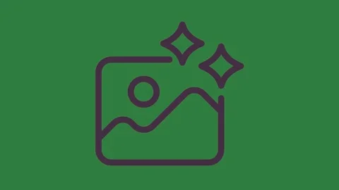 Black line icon and white isolated on green screen background Stock Footage 336954705