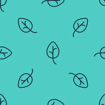 Black line Leaf icon isolated Black line background. Leaves sign. Fresh natural Stock Illustration
